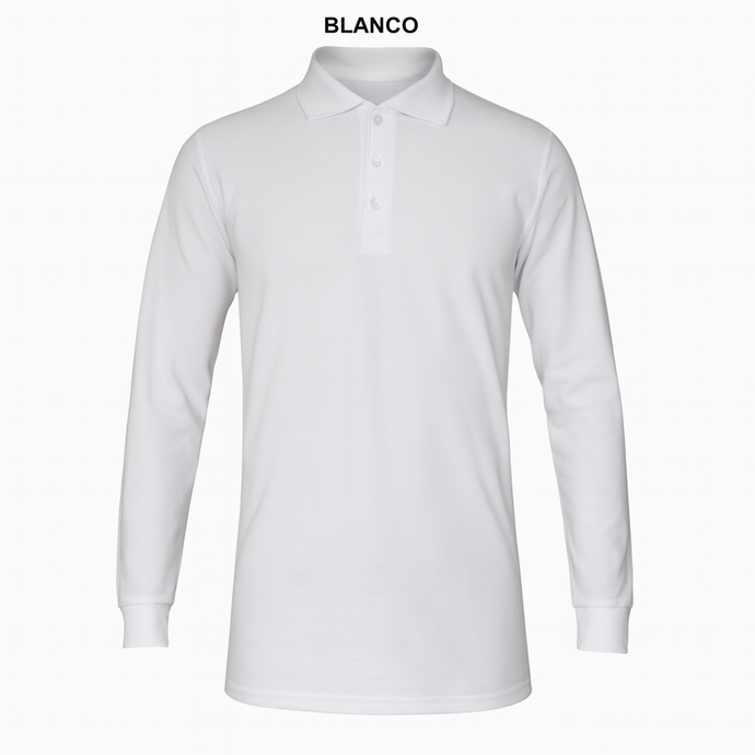 Playera tipo Polo Algodón Manga Larga Mark