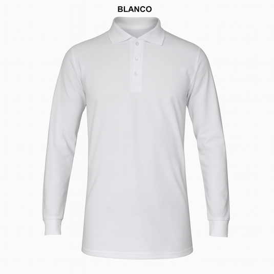 Playera tipo Polo Algodón Manga Larga Mark