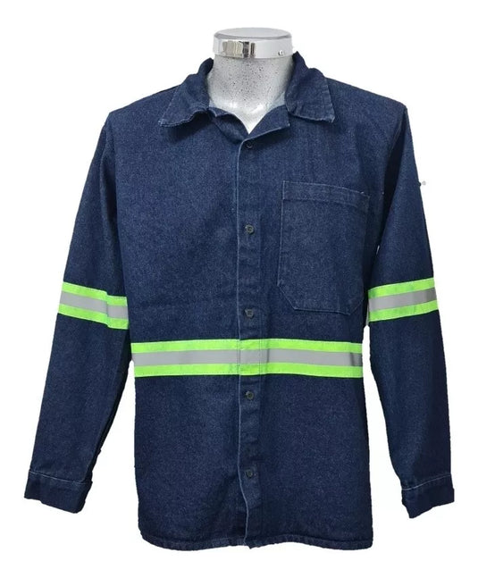 Camisola de Mezclilla 14oz con Reflejantes