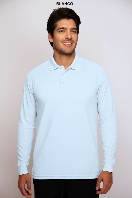 Playera tipo Polo Dryfit Manga Larga