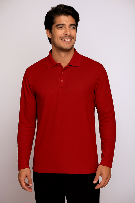 Playera tipo Polo Dryfit Manga Larga